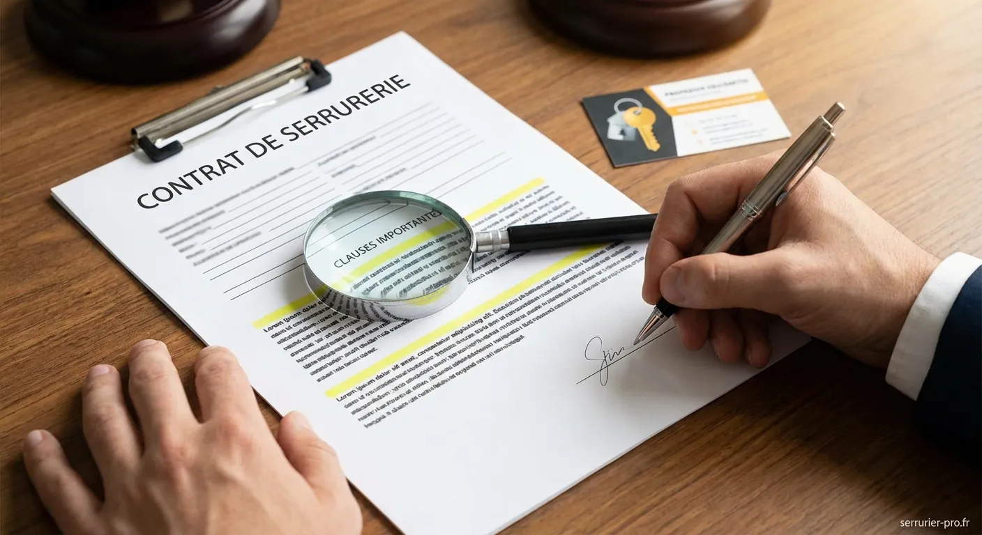 Contrat serrurier clauses importantes et signature de devis