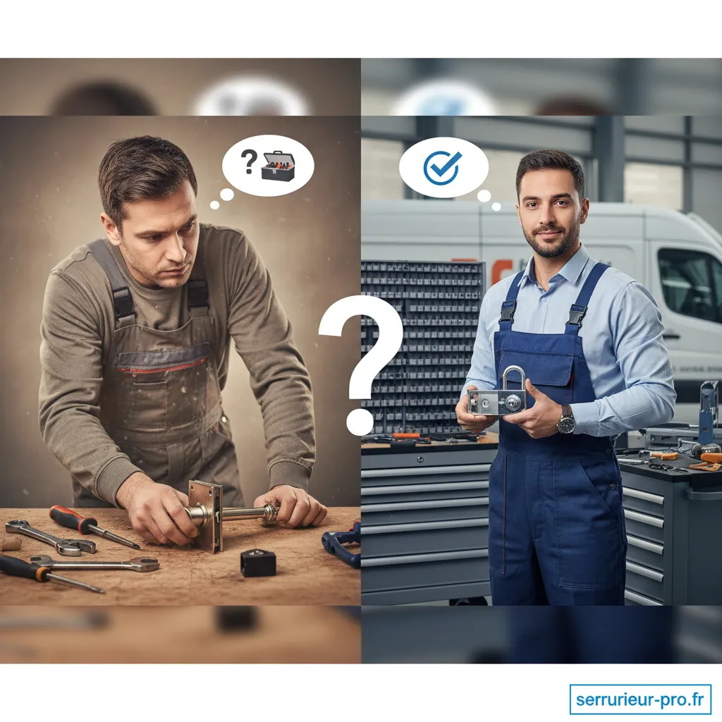 Comparaison entre outils de bricolage et équipement de serrurier professionnel