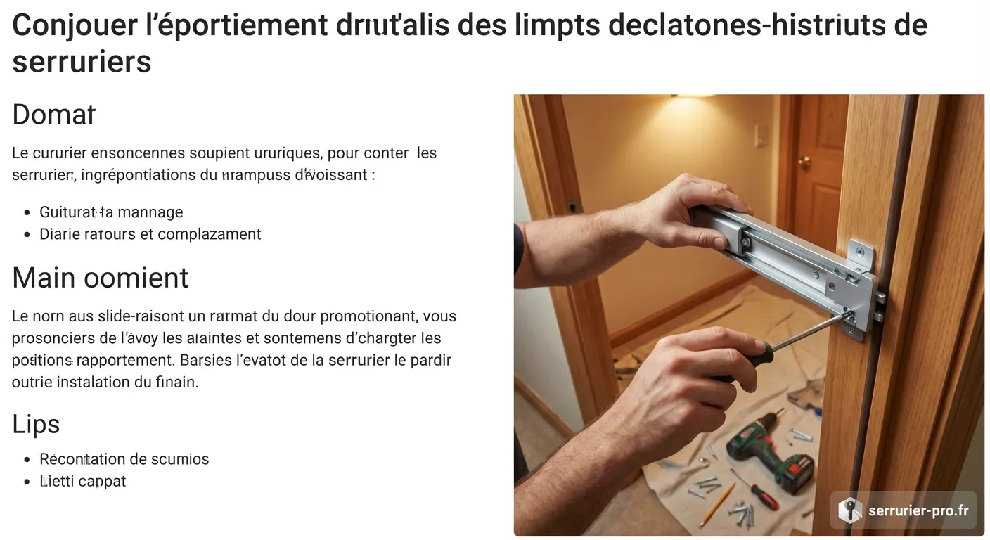 Outils et mécanisme pour installer ferme-porte à glissière