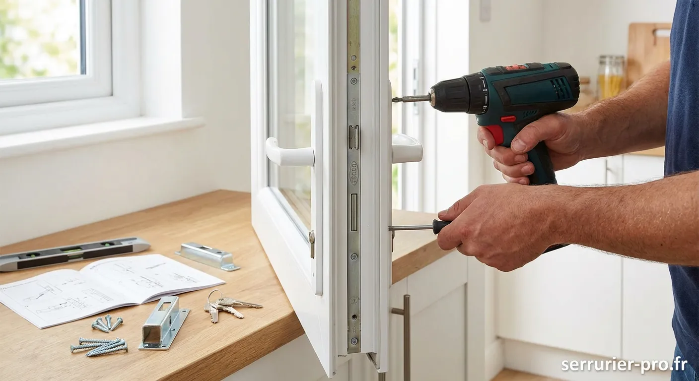 Serrure Ferco pour menuiserie PVC avec mécanisme multipoints