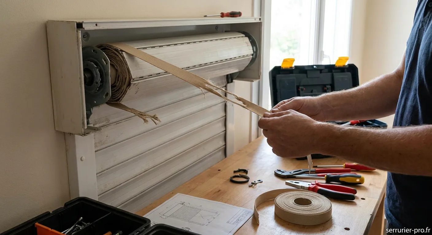 Sangle de volet roulant à réparer ou remplacer
